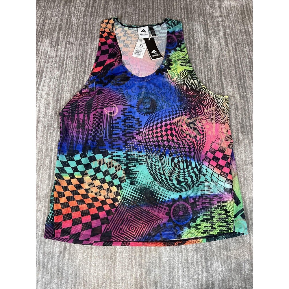 Adidas Jeremy Scott Graphic Training Tank Shirt Mens XL Multicolor JL7624 New